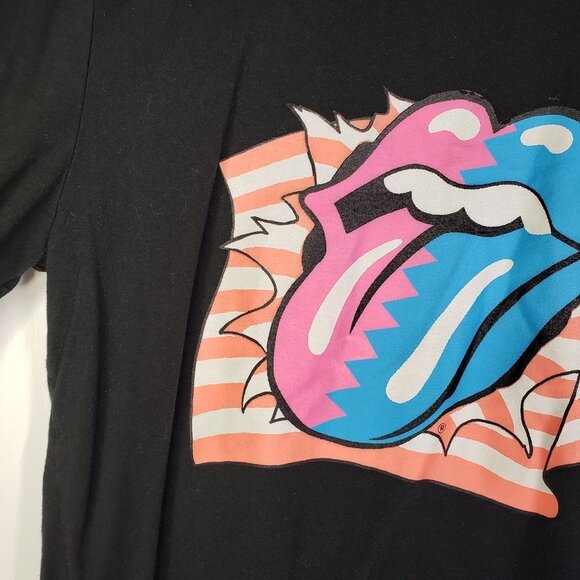 The Rolling Stones Long Sleeve Steel Wheels Tee L Black Graphic T-Shirt - Picture 2 of 6